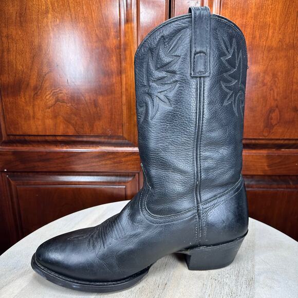 Dingo Men’s Black Leather Western Cowboy Boots Size 10 EW Country Riding EUC - Picture 6 of 16